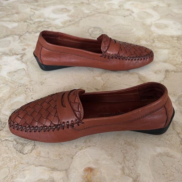 Robert Zur 'Petra' Driving Shoe Buttery Soft Leather Woven Detailing - Picture 6 of 14